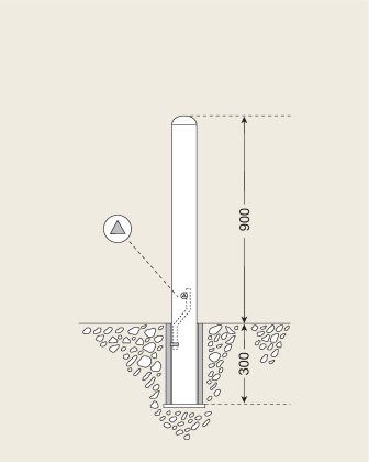 Chichester Removable Bollard with triangular key